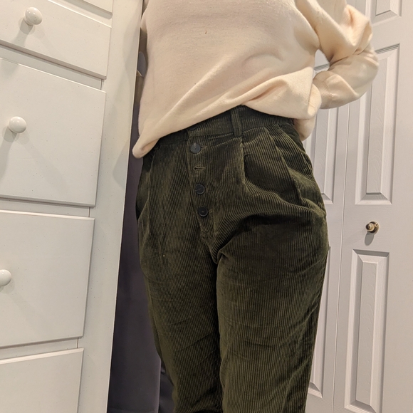 Mango Olive Corduroy Pants - Picture 7 of 9
